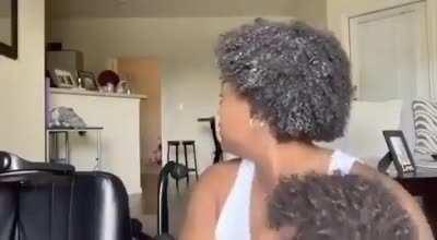 Let's turn my little brother in a rotating chair to a fidget spinner.