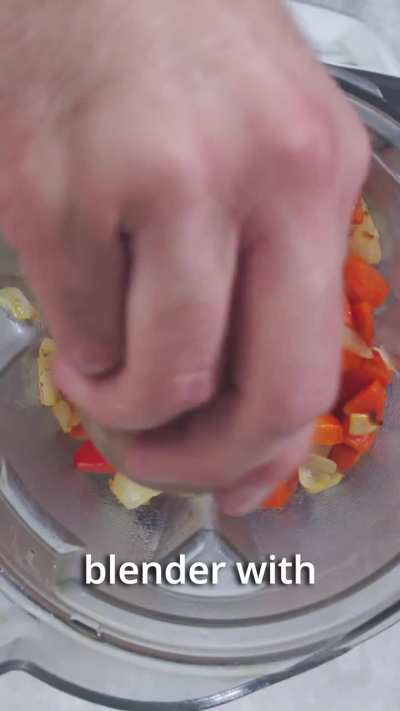 Vegan Roasted Carrot and Red Pepper Soup