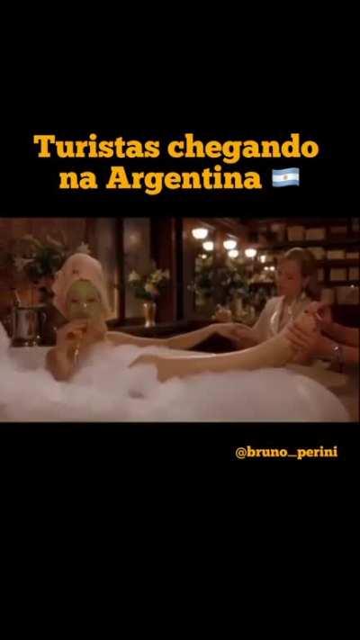 Turistas chegando na Argentina