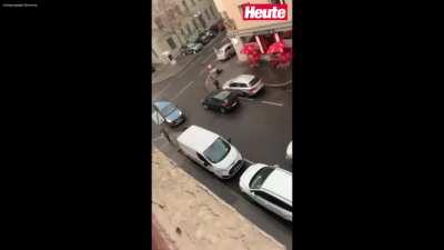 Video von einer Verfolgungsjagd heute in Wien Simmering