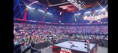 My favorite moment between Bianca Belair and Rhea Ripley near the end of the Rumble was the 