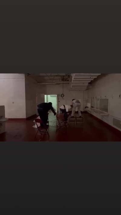 Backstage at LA show