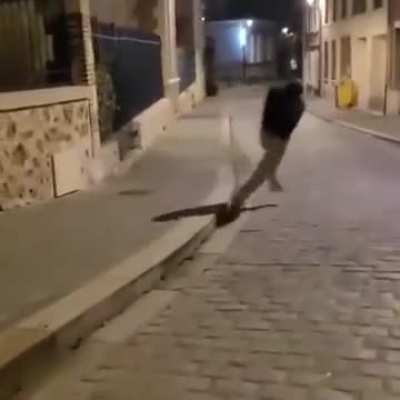 Boston dynamic robot escaped from factory pretending being a human