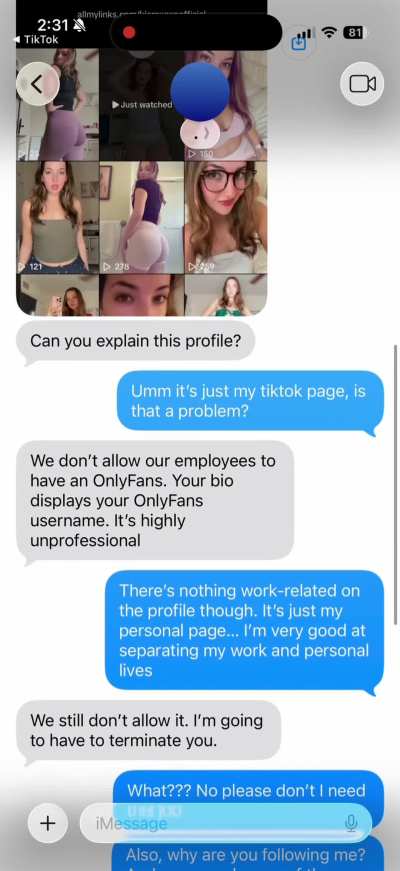 Boss lets me keep my job after sucking him off