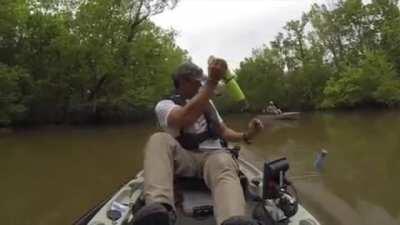 Man catches a surprise