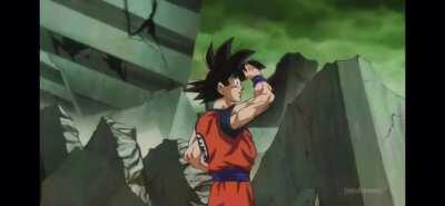 Dragon ball super,this scene could easily be taken out of context especially today