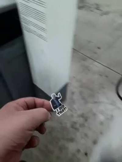 How to properly apply a Biden sticker