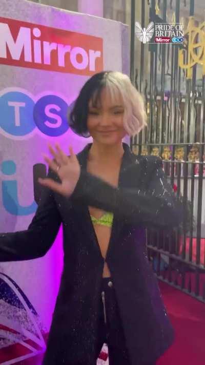 Talia at Pride of Britain red carpet