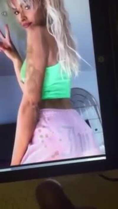 Dropped a big load all over Talia's ass