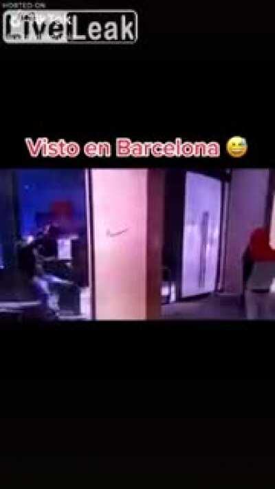 Running straight into glass