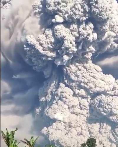 Indonesia's Mount Sinabung volcano has erupted a cloud of hot ash up to 5 kilometers tall
