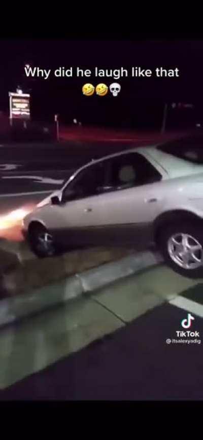 I'm just trying to get my car outta here