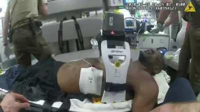 Automated CPR machine in use.