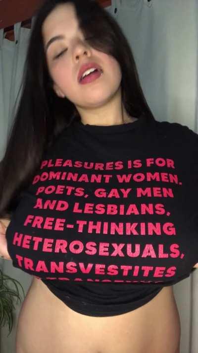 My neighbor said I have the best perky titties!