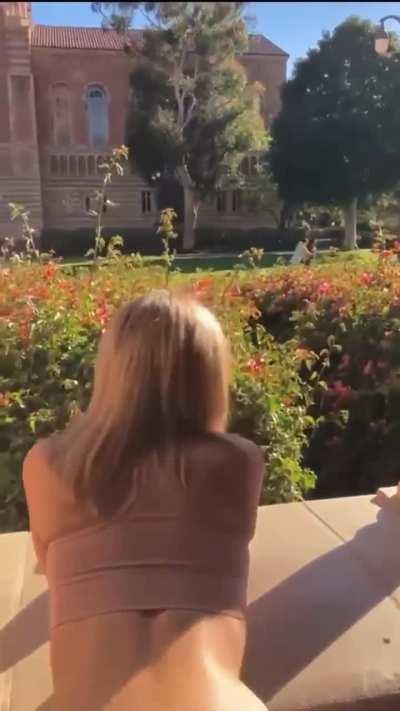Imagine you saw me on campus bent over like this… are you fucking me or calling campus security on me