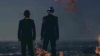 Daft Punk on fire