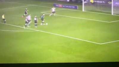 Plymouth Argyle v Bolton - wet pitch goal + celebrations