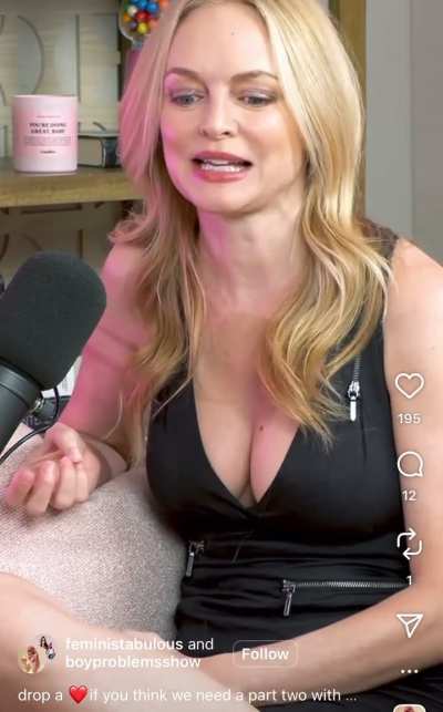 IG post 8.8.25 - Clip of Heather on the boyproblemshow with Liz Plank