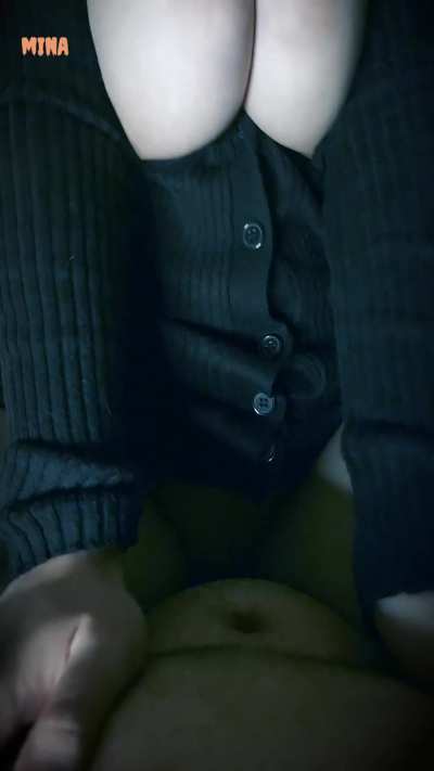 I love the way my boobs move when Im riding! Full video in the comments!