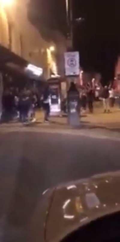 Jamming out in the street