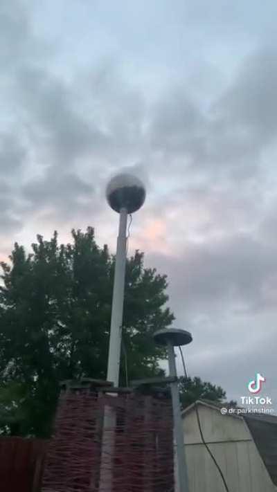 This person built a Tesla Coil in their back yard?