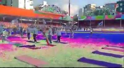 Islamic Extremists, claiming Yoga to be Haram, disrupt Yoga event organized in the Maldives on the occasion of World Yoga Day.