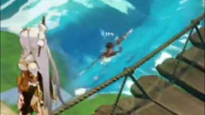 grandpa zhongli goes swimming