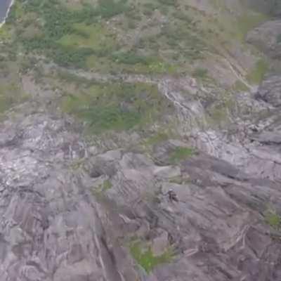 HMRB while he jumped from high of the mountain