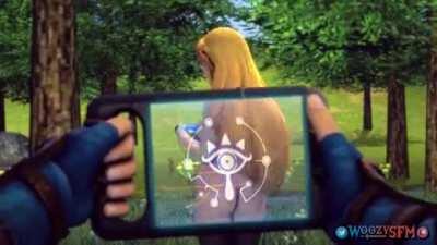 Zelda and the Sheikah Slate's new Lens of Truth feature (WoozySFM)