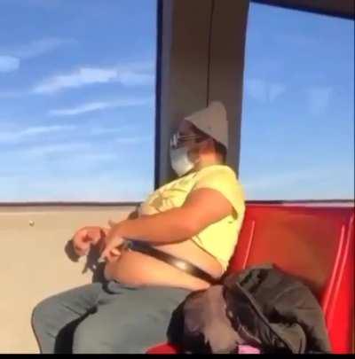 As one of the comments said, this man is going to start the next pandemic.