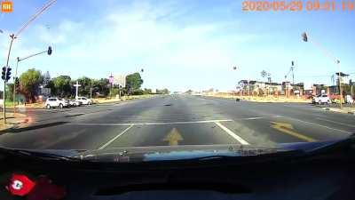 South Africa: pedestrian got hit by car (no audio for some reason)