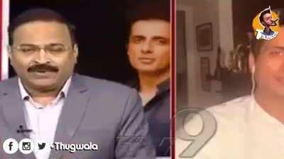 Just for Hindi Speaking and Telugu speakers (situation: a Telugu channel anchor is trying to interview Sonu Sood in broken Hindi) Sonu is chill.