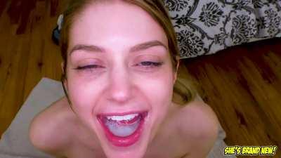 Nadya Nabakova Swallows A Mouthful