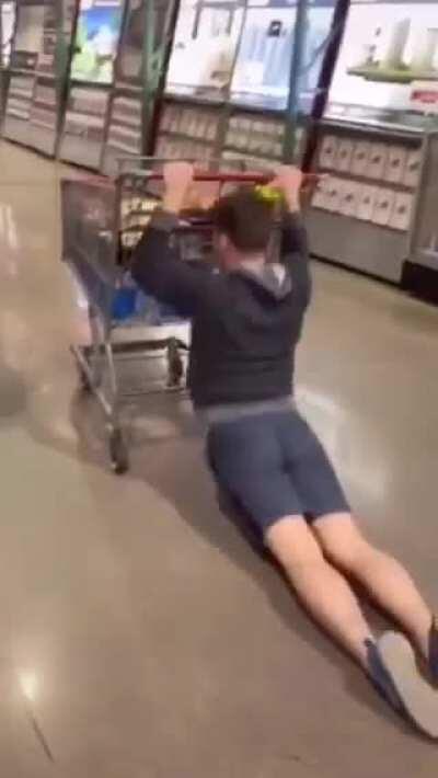 Repeating this trick with an empty cart