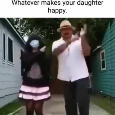 Chad dad dances with his daughter