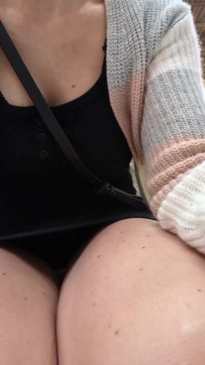 I was sent to do grocery shopping without panties and wearing a very big buttplug