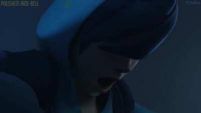 Tracer riding in the subway (polished-jade-bell, Volkor)