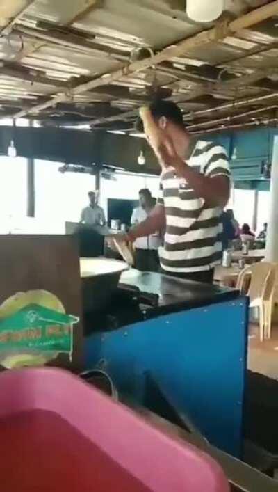 Thiago when he sees Mane and Salah.