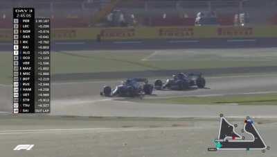 Fernando Alonso Overtakes Lewis Hamilton - Bahrain testing