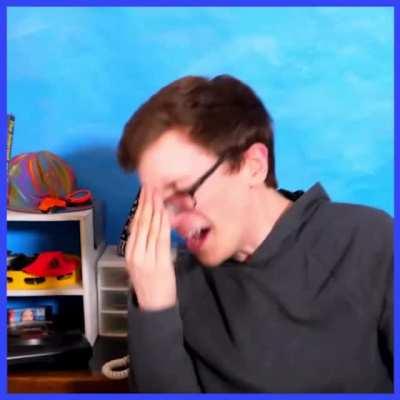 I guess he didn't get his face ready