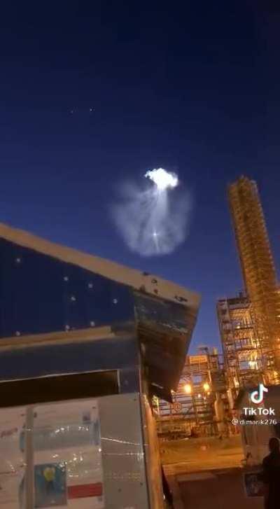 Something seriously massive enters the atmosphere at night over Russia