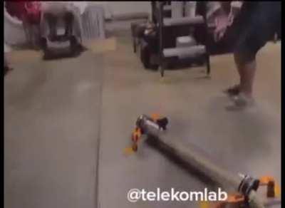 Snake controls exoskeleton it’s now a lizard