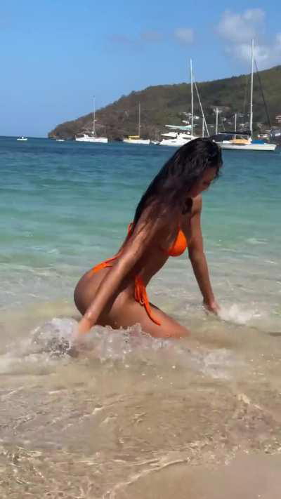 In Orange Bikini For FAE | IG | July 2024