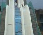 Sliding down an abandoned waterslide