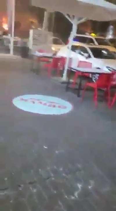 Breaking video. — Direct impact in Tel Aviv coming from Palestinian rockets!