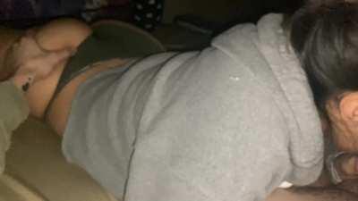 The Way She Squeezes Her Ass While Sucking