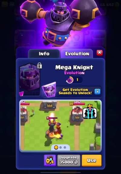 I dont know if its real or not(But here is mega knight evolution gameplay)