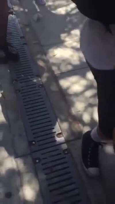 Bully punches defenseless blind kid, gets knocked out cold