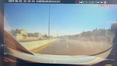 Swerve into barriers