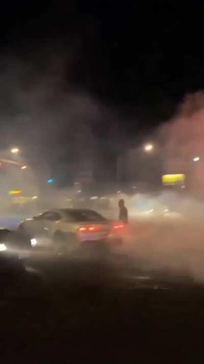 Trying to high five people in a moving car